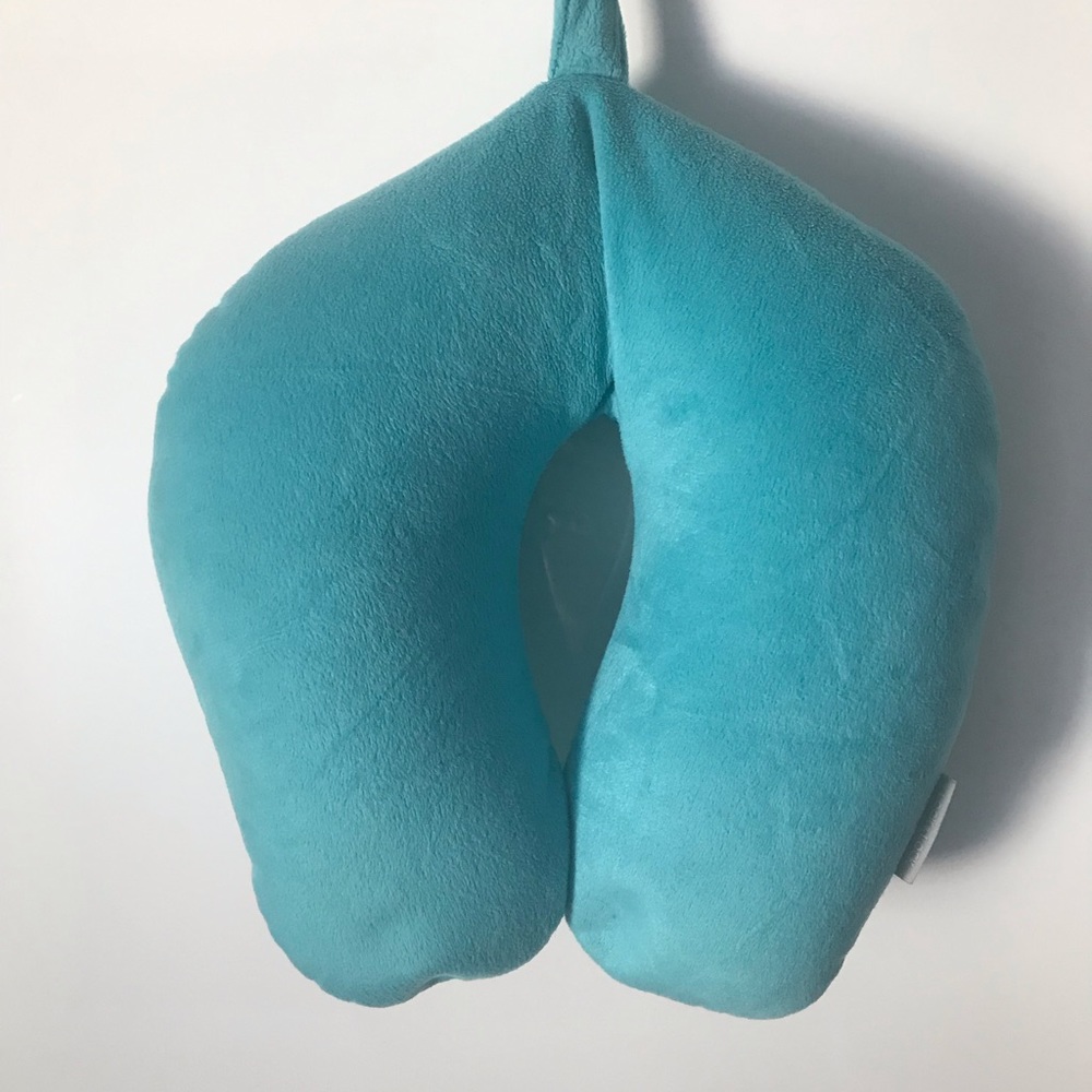 Turquoise travel pillow